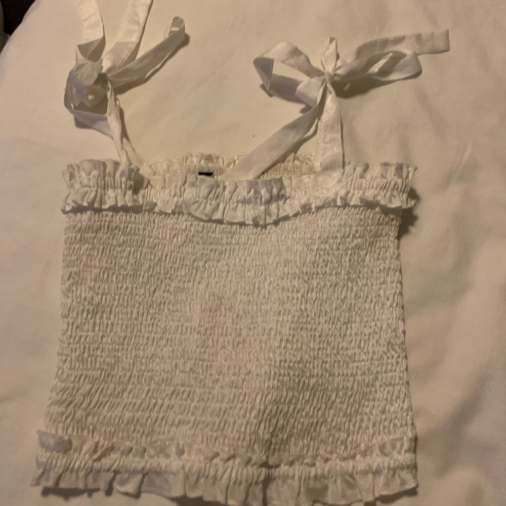 Smocked tube top w ties!